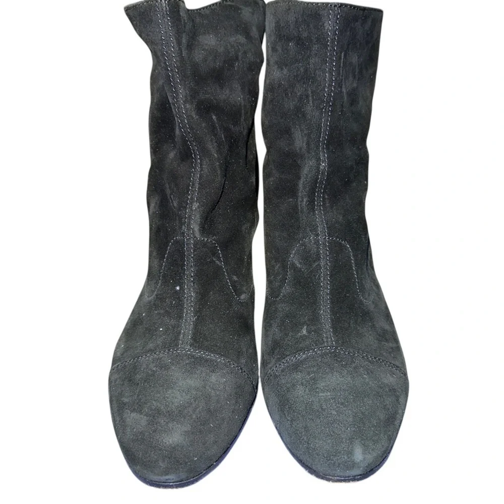 Alberto Fermani Dark Gray Suede Ankle Boots